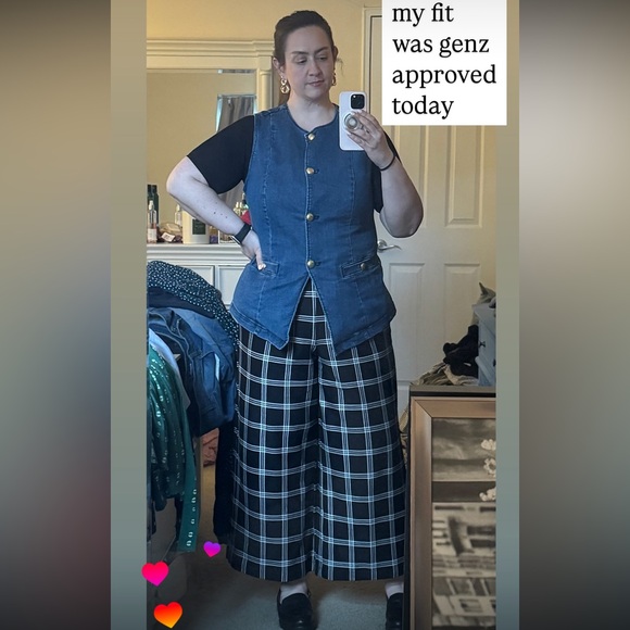 Torrid Studio Black & White Plaid Pants - Picture 4 of 4